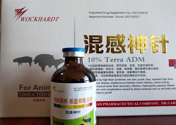 10% Terra ADM injection used for bacterial, viral and mycoplasma infections in a variety of domestic animals