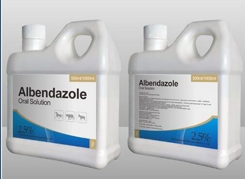 White Color Herbal Veterinary Products Albendazole 2.5% 10% Killing Endoparasites