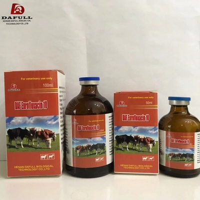 50ml 100ml Enrofloxacin 10% Injection Oral Solution For Poultry Use